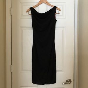 Express cowl neck black dress, size 7/8